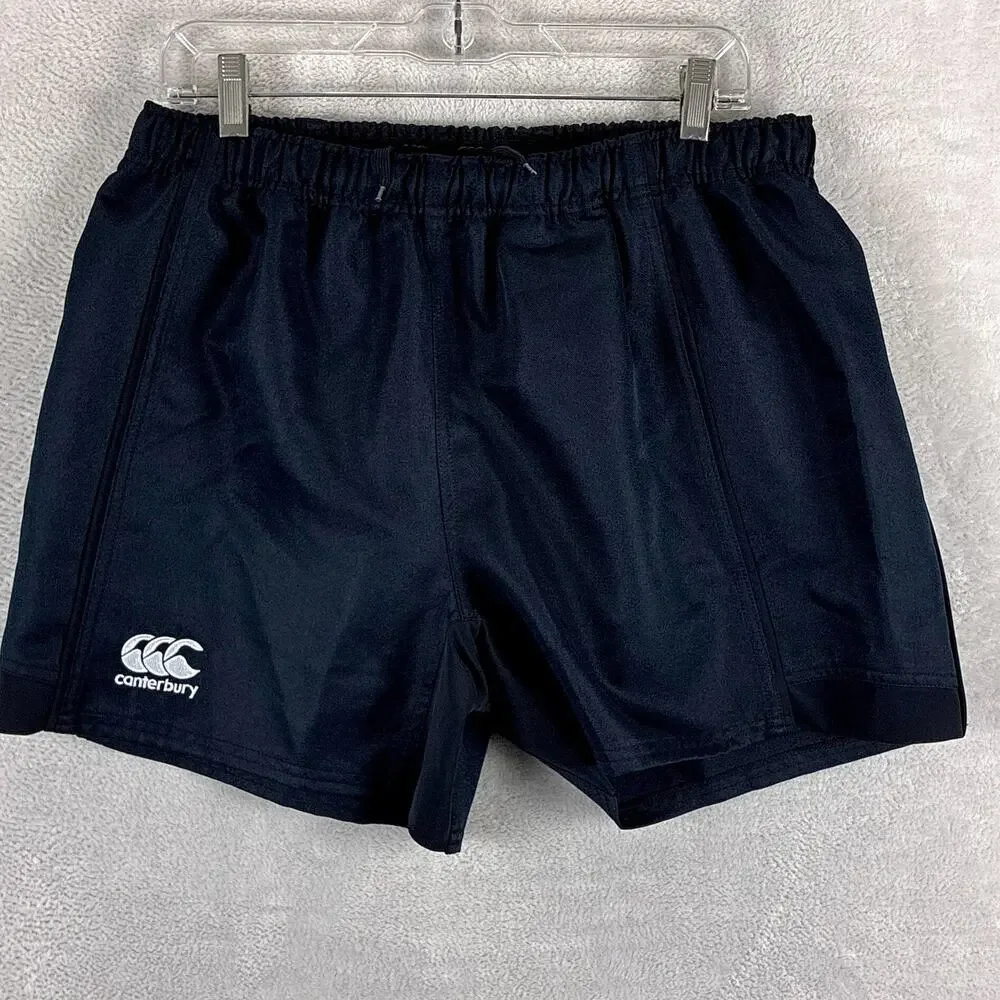 Canterbury Rugby Shorts Mens XL Black Pull On Performance Preppy Workout Gym